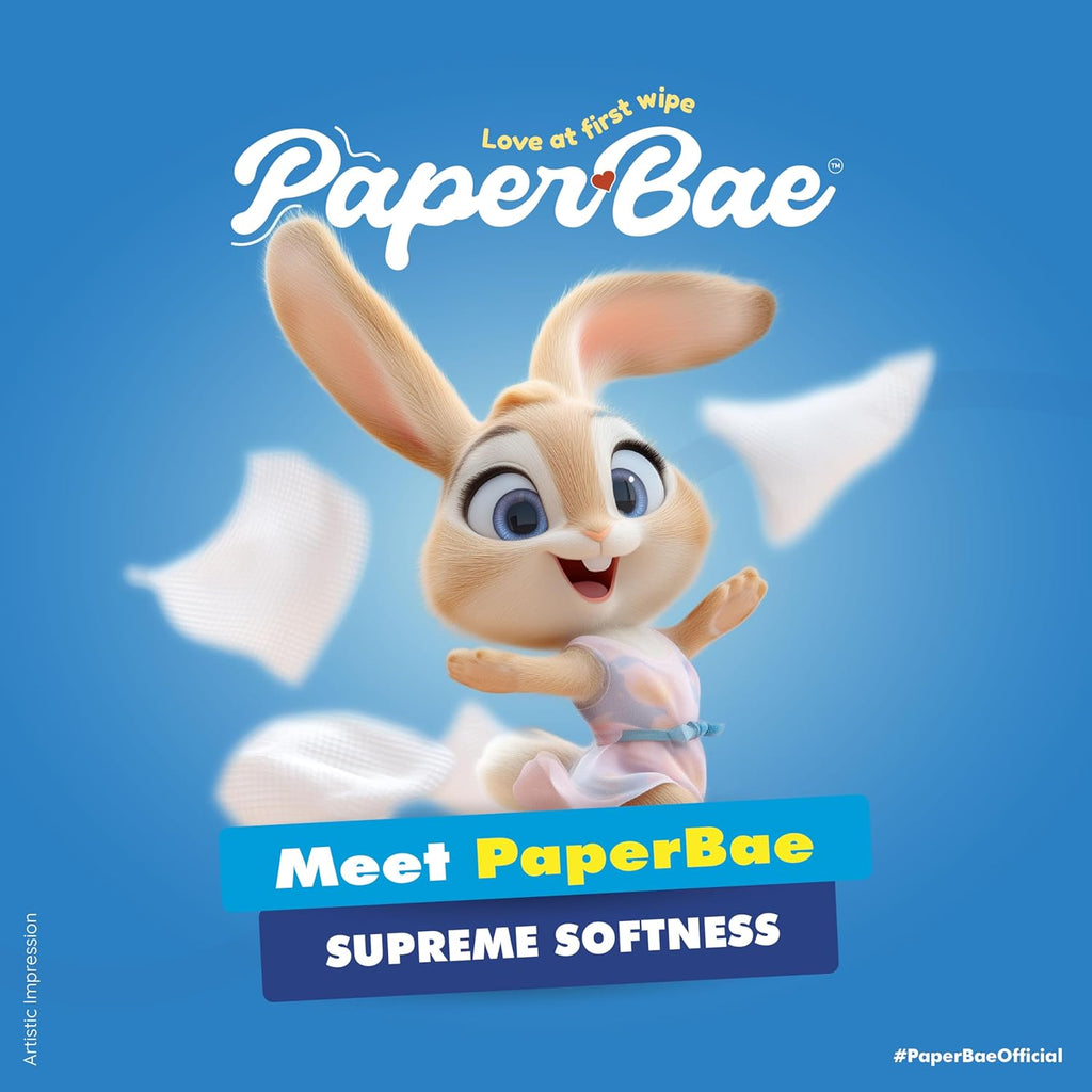 PaperBae Pack of 4 Hanging Multipurpose Tissues | 4 Ply | 300 Pulls each