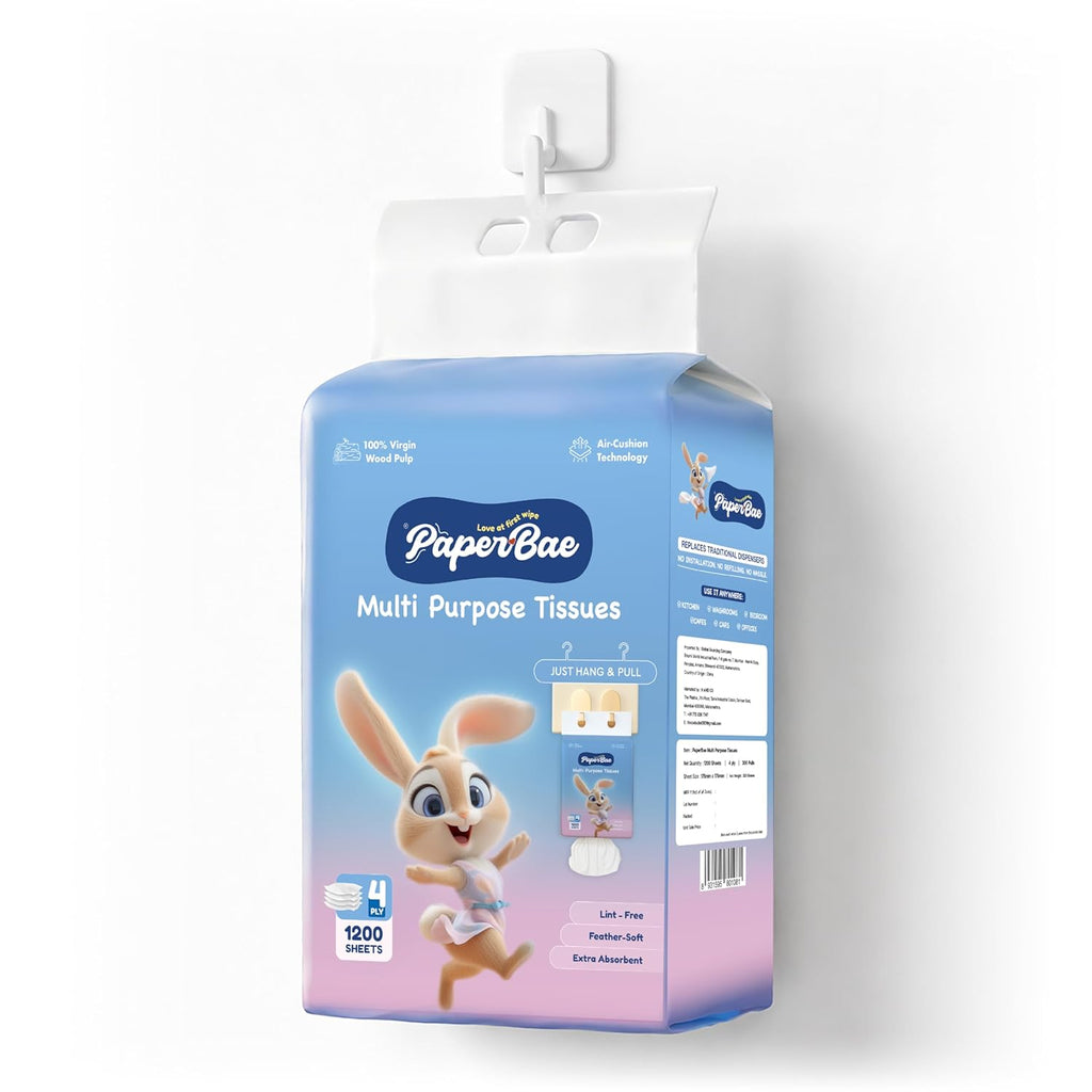 PaperBae Pack of 1 Gentle Baby Tissues | 4 Ply | 300 Pulls