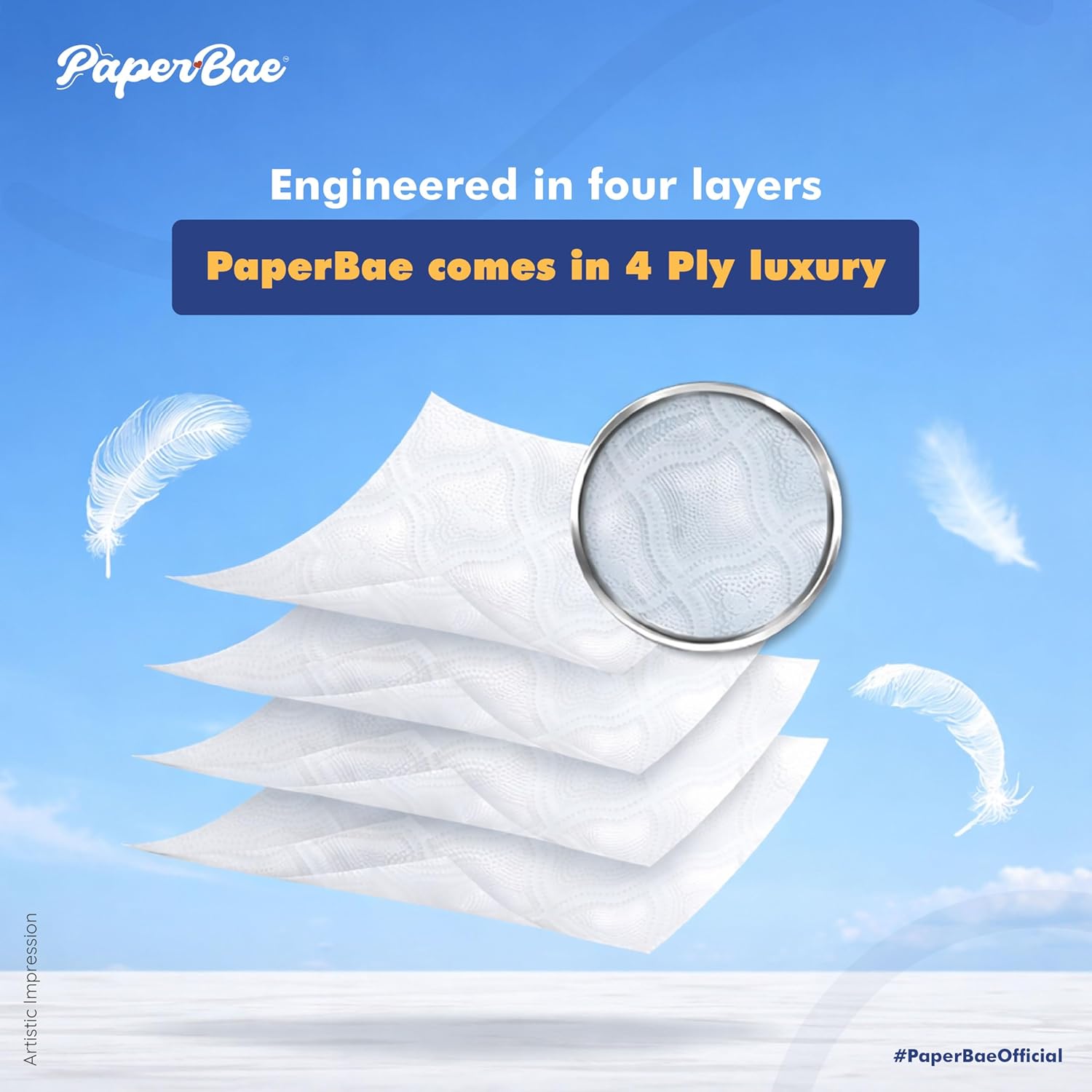 PaperBae Pack of 2 Hanging Multipurpose Tissues | 4 Ply | 300 Pulls each