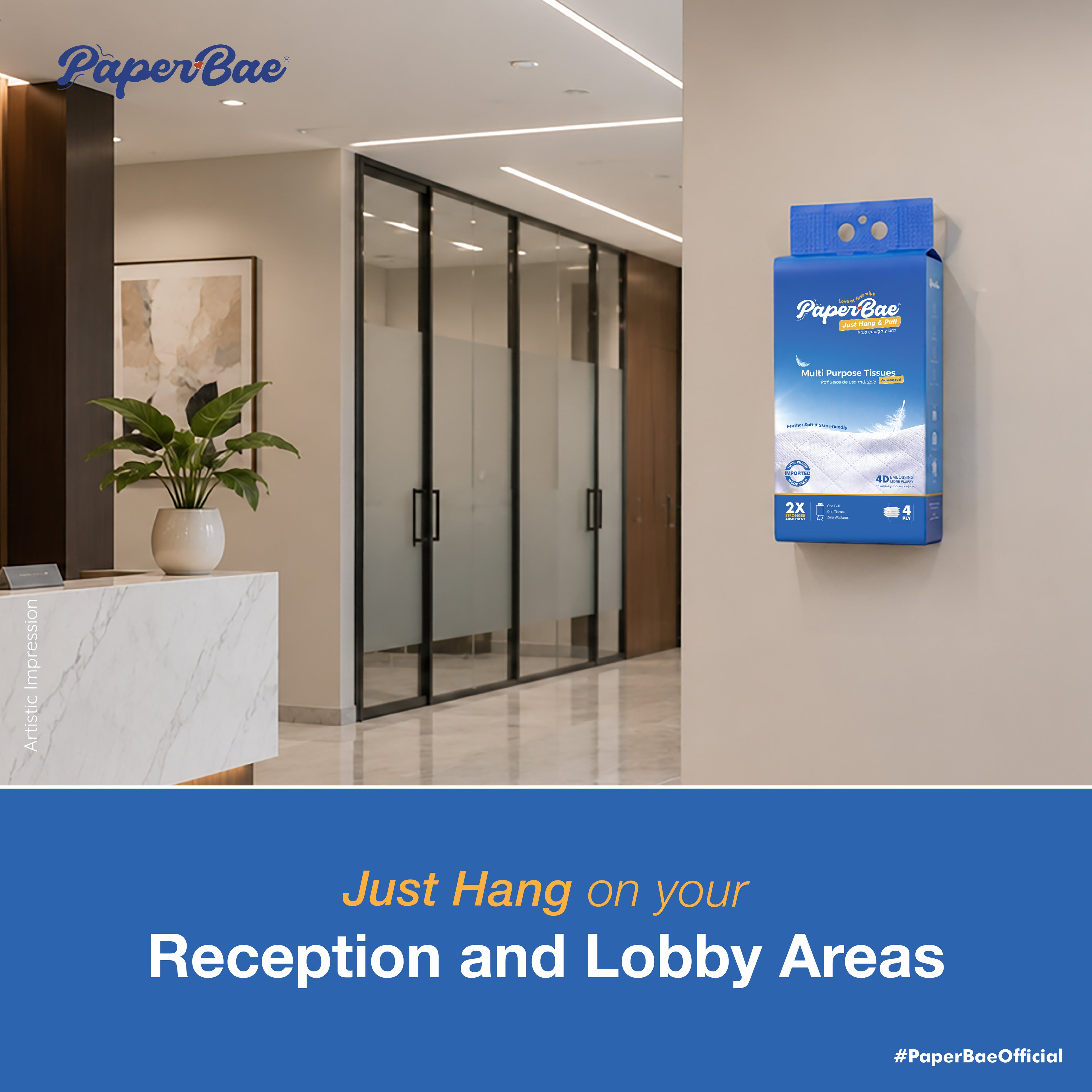 Imported Hanging multipurpose Tissues | 4 Ply | 300 Pulls