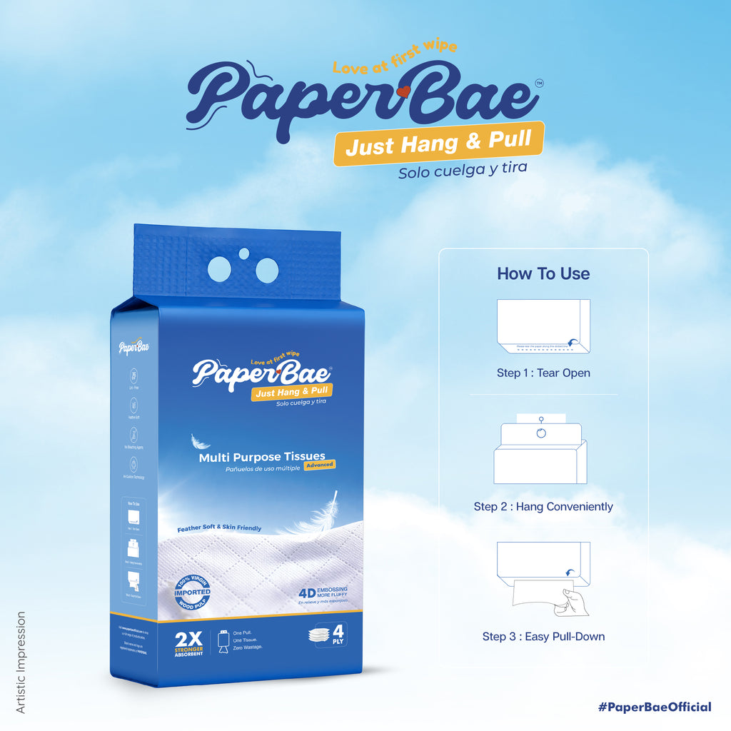 Imported Hanging multipurpose Tissues | 4 Ply | 300 Pulls